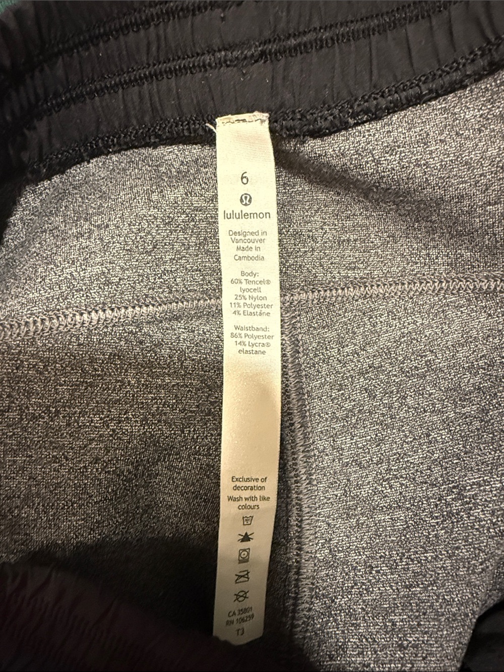 Lululemon Womens Light Strides Crop Pant Sz 6 Heathered Dark Gray 23" Athleisure - Picture 4 of 4